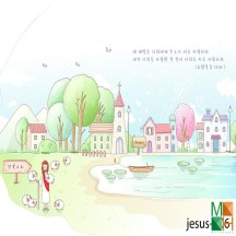 Tranh dán tường Hàn Quốc 3d cho bé cực đẹp tại Hà Nội Jesus_006